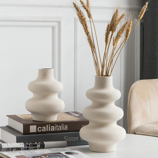 Cream Color Ceramic Vase