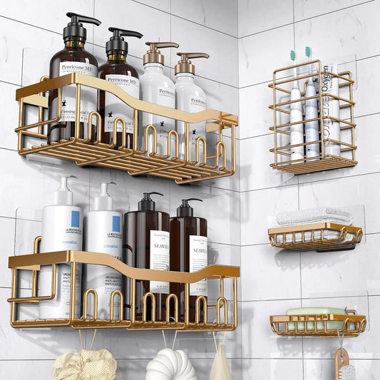 Shower Caddy 5 Pack Stainless Steel Bathroom Organizer